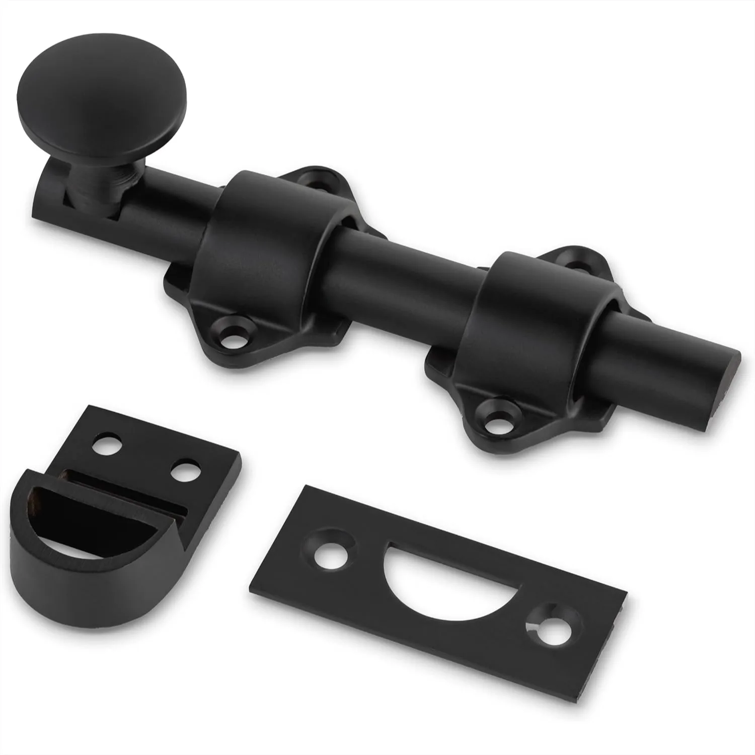 4 Inch Heavy Duty Slide Bolt Latch for Dutch Doors, Easy Install Latch for Cabinets, Toy Boxes, Pantry Doors - Matte Black
4 Inch Heavy Duty Slide Bolt Latch for Dutch Doors, Easy Install Latch for Cabinets, Toy Boxes, Pantry Doors - Matte Black
