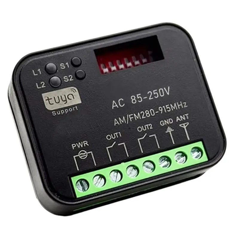 【ELECTRONIC-ACCESSORIES】Smart Switch Module 433Mhz Garage Door Opener 2CH 433Mhz 868Mhz Garage Door / Gate Remote Control Receiv
【ELECTRONIC-ACCESSORIES】Smart Switch Module 433Mhz Garage Door Opener 2CH 433Mhz 868Mhz Garage Door / Gate Remote Control Receiv