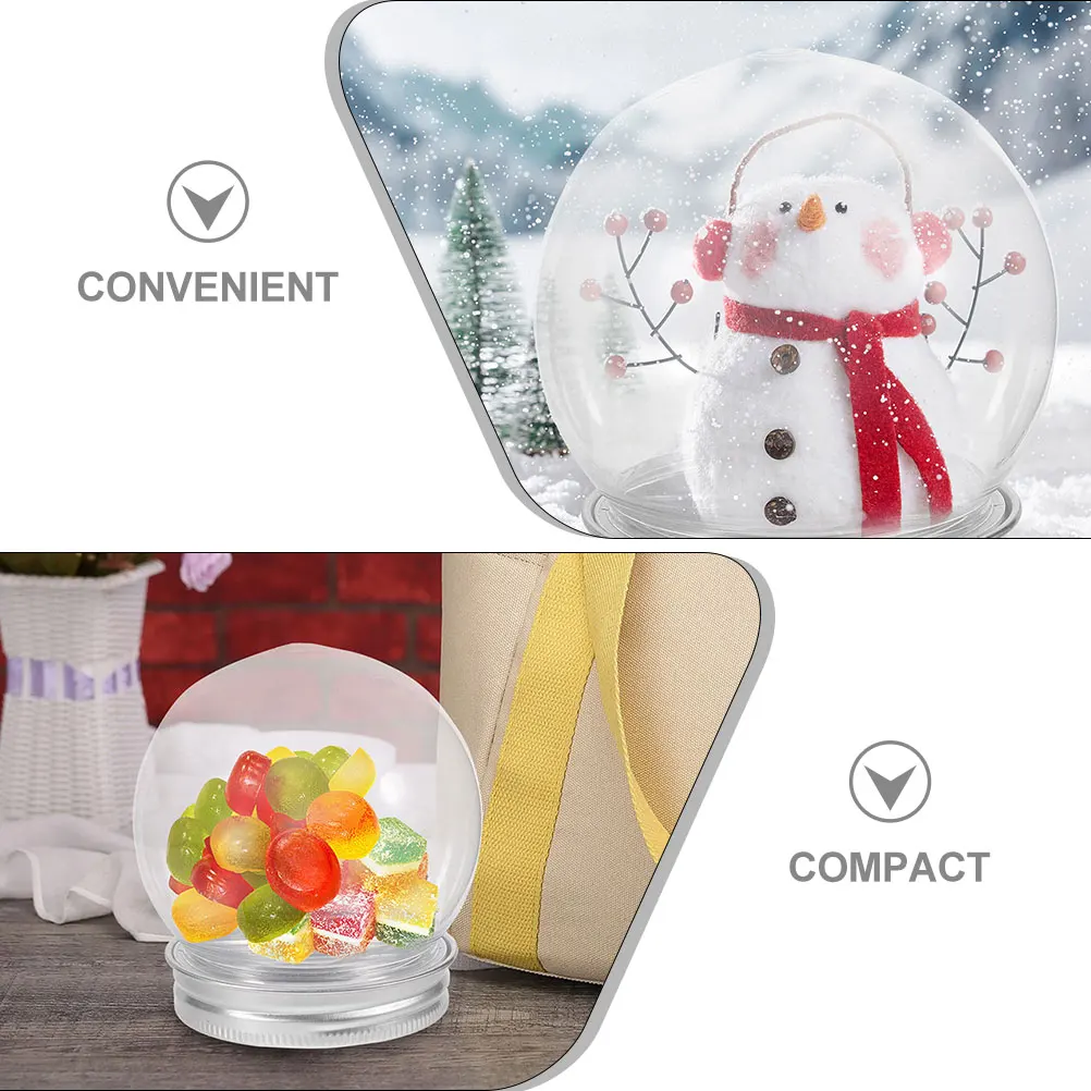 20pcs Candy Bottle Clear Plastic Snow Globes 150ml Aluminum Cap DIY Water Globe Christmas Mini Gifts
20pcs Candy Bottle Clear Plastic Snow Globes 150ml Aluminum Cap DIY Water Globe Christmas Mini Gifts