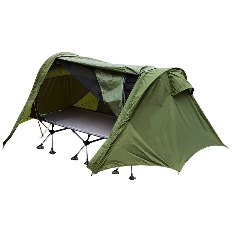 Портативная двухместная палатка-кровать для кемпинга на открытом воздухе с приподнятым основанием
Портативная двухместная палатка-кровать для кемпинга на открытом воздухе с приподнятым основанием