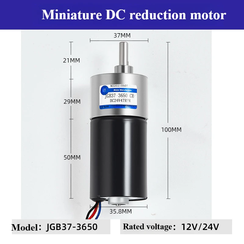 Speed Regulation Brushless DC Gear Motor 12v 24v High Power 37-3650 Low Speed Micro Small Motor High Torque DC Electric Motor
Speed Regulation Brushless DC Gear Motor 12v 24v High Power 37-3650 Low Speed Micro Small Motor High Torque DC Electric Motor