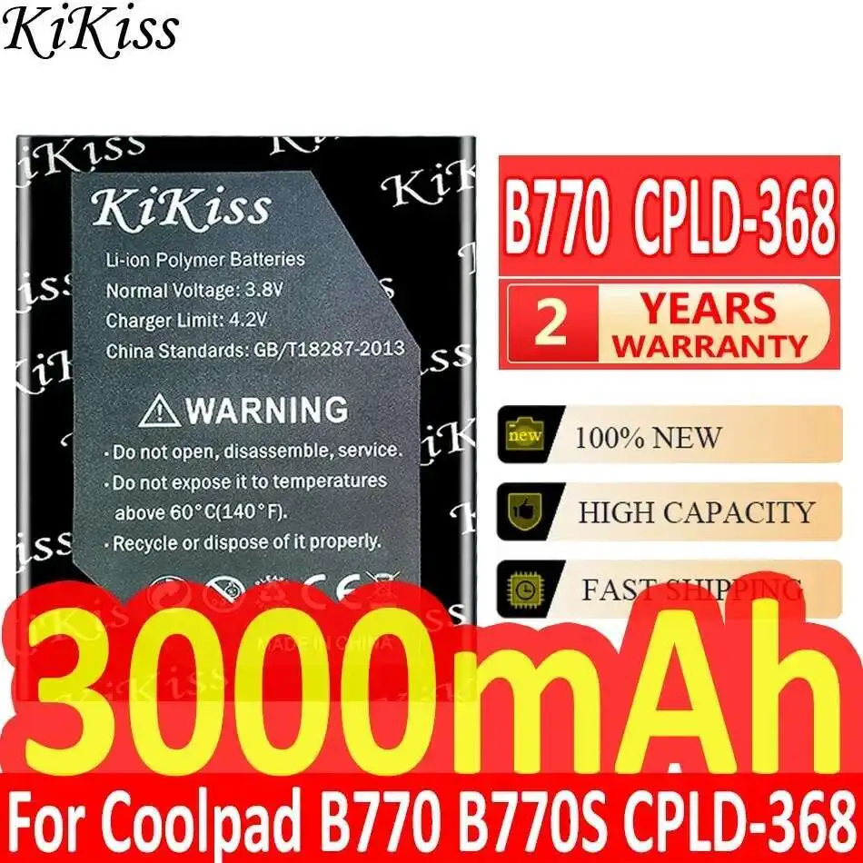 Для Coolpad B770 B770S Cpld-368 CPLD368 3000 мАч аккумулятор мобильного телефона большой емкости надежное питание
Для Coolpad B770 B770S Cpld-368 CPLD368 3000 мАч аккумулятор мобильного телефона большой емкости надежное питание