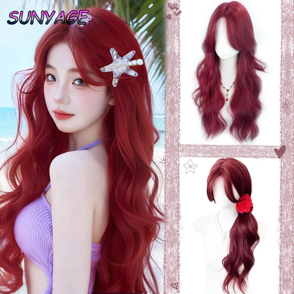 SUNYAGE Long Body Wave Wig with Bangs Rose Red Colorful Party Wig for Women Natural Daily Cosplay Synthetic Hair Heat Resistant
SUNYAGE Long Body Wave Wig with Bangs Rose Red Colorful Party Wig for Women Natural Daily Cosplay Synthetic Hair Heat Resistant