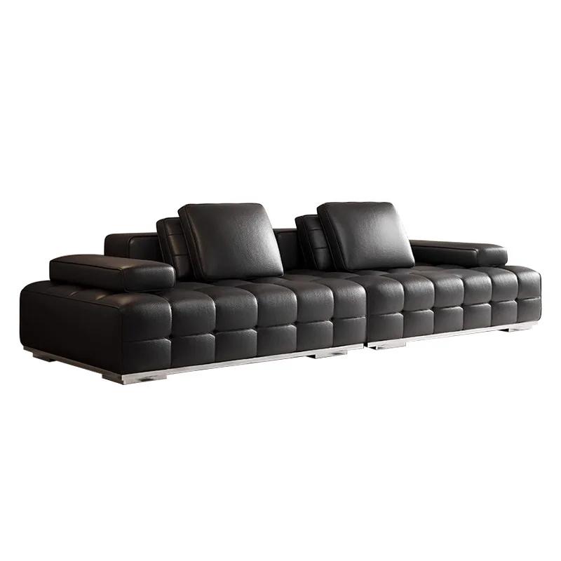 Italian minimalist Lawrence sofa first layer cowhide large flat floor living room light luxury straight row leather sofa
Italian minimalist Lawrence sofa first layer cowhide large flat floor living room light luxury straight row leather sofa