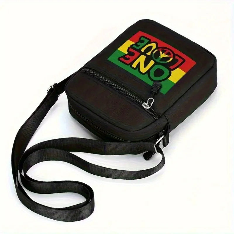 ONE LOVE Rastafarian Flag Body Bag - Adjustable Strap, Durable Black Casual Bag, Unisex, Daily Use
ONE LOVE Rastafarian Flag Body Bag - Adjustable Strap, Durable Black Casual Bag, Unisex, Daily Use