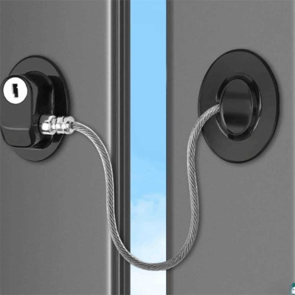 2Pcs Self Adhesive Children Safety Lock with Key No Drilling Window Security Lock Steel Wire Lock Rope Wear-resistant 
2Pcs Self Adhesive Children Safety Lock with Key No Drilling Window Security Lock Steel Wire Lock Rope Wear-resistant