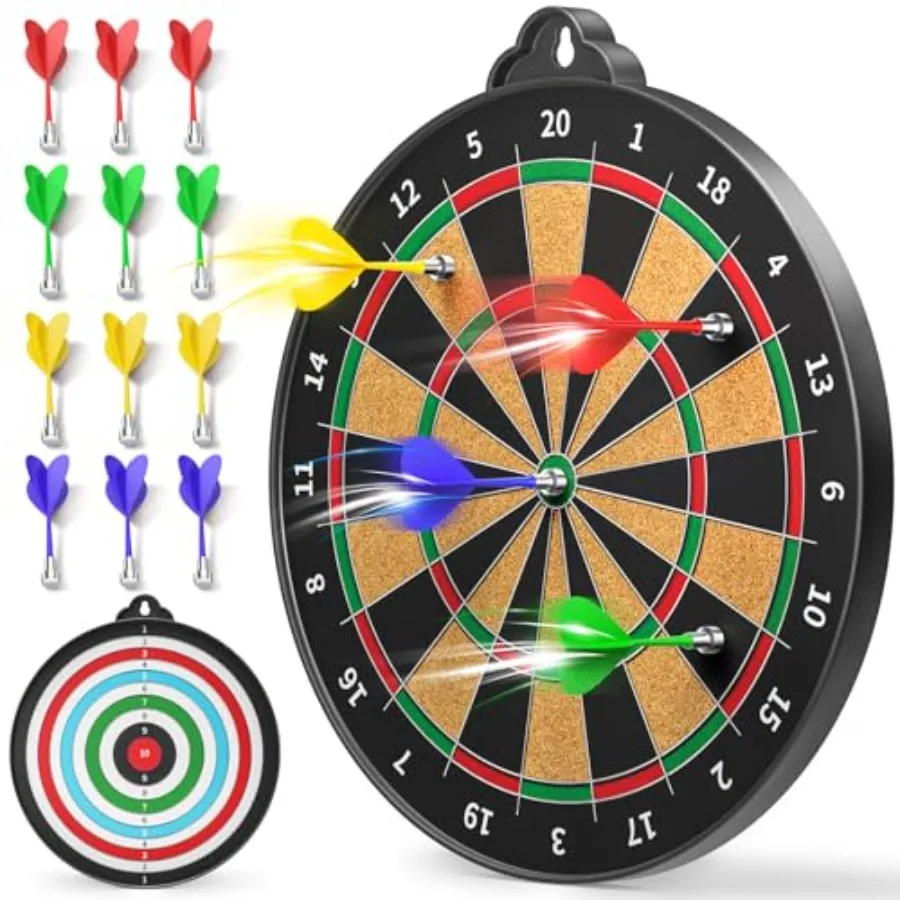 Magnetic Dart Board for Indoor Outdoor Games and Party Games, Christmas Birthday Gifts Toys for Boys Age 3-12
Magnetic Dart Board for Indoor Outdoor Games and Party Games, Christmas Birthday Gifts Toys for Boys Age 3-12