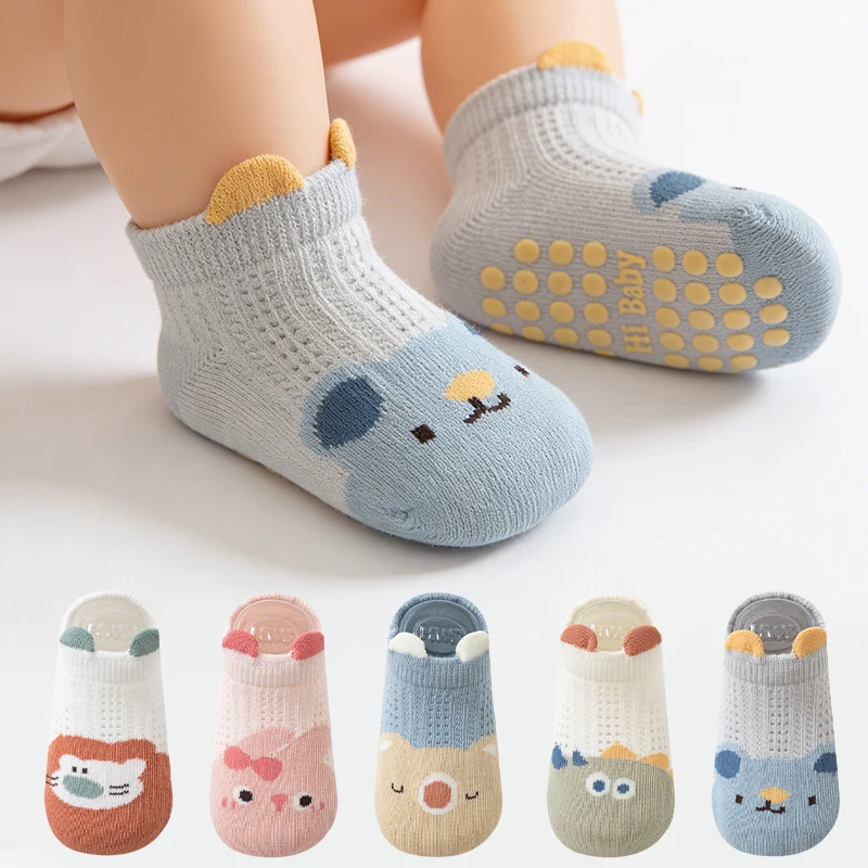 Cute Animal Baby Socks Non Slip Newborn Toddler Floor Socks with Grips Cotton Mesh Breathable Socks For Infants Boys Girls
Cute Animal Baby Socks Non Slip Newborn Toddler Floor Socks with Grips Cotton Mesh Breathable Socks For Infants Boys Girls