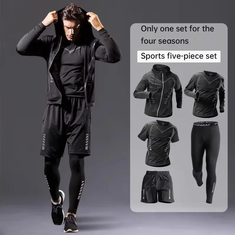 Comprehensive training men's sportswear, quick-drying running fitness suit, autumn and winter sports training suit
Comprehensive training men's sportswear, quick-drying running fitness suit, autumn and winter sports training suit