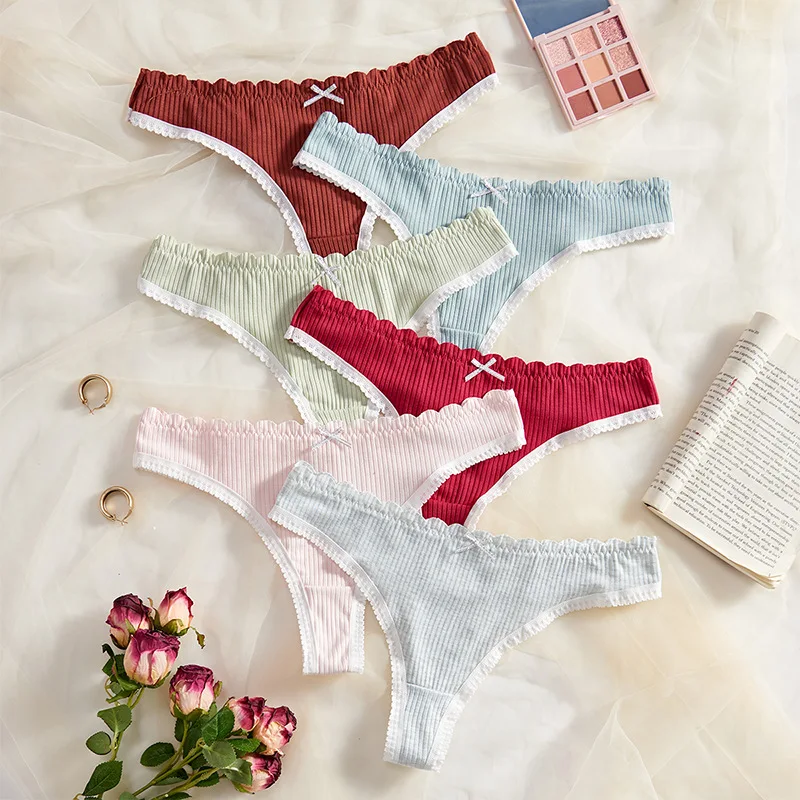 6Pcs Sexy Lace Thongs Solid G-String Women Panties Cute Bow Underwear Female Breathable Lingerie Intimates Briefs European Size
6Pcs Sexy Lace Thongs Solid G-String Women Panties Cute Bow Underwear Female Breathable Lingerie Intimates Briefs European Size