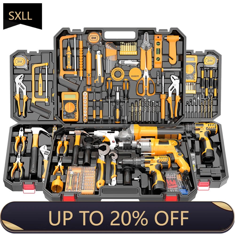 SXLL 182 Power Combination Set Cordless Heramientes Drill Machine Set Manual Wrench Toolbox Power Tool Set
SXLL 182 Power Combination Set Cordless Heramientes Drill Machine Set Manual Wrench Toolbox Power Tool Set