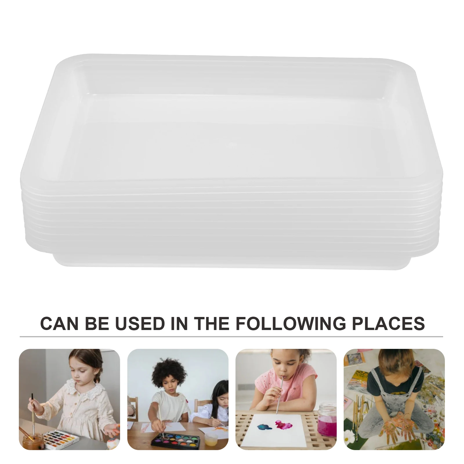10pcs Art Trays Craft Tray for Activity Tray School DIY Projects ganizer Transparent Stackable Storage Box
10pcs Art Trays Craft Tray for Activity Tray School DIY Projects ganizer Transparent Stackable Storage Box