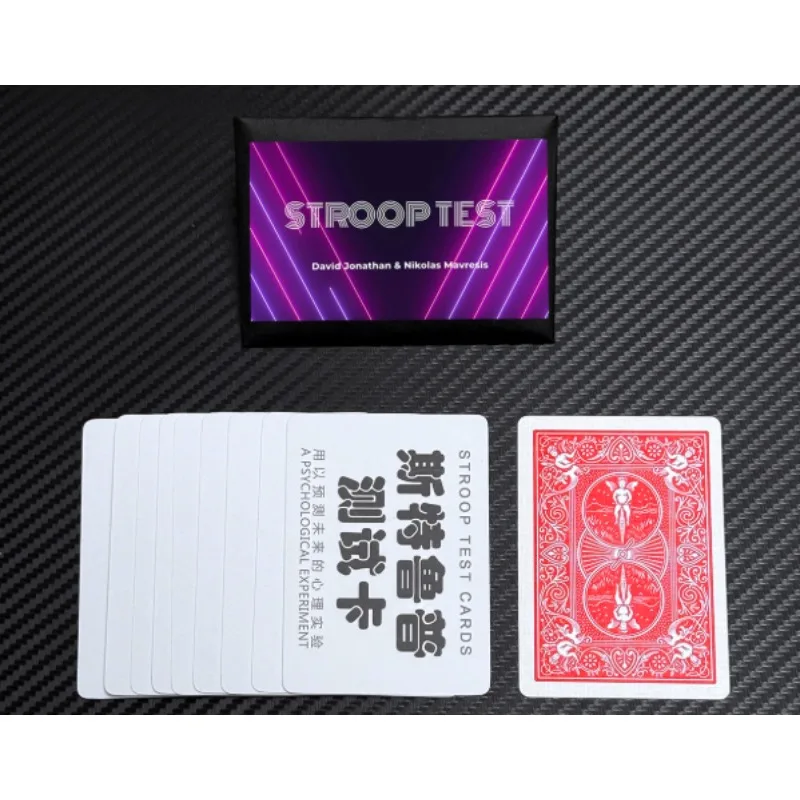 Колода с тестовым эффектом Stroop Дэвида Джонатана - ментализм, трюк предсказания для крупным планом, волшебный фокусник, магический реквизит
Колода с тестовым эффектом Stroop Дэвида Джонатана - ментализм, трюк предсказания для крупным планом, волшебный фокусник, магический реквизит