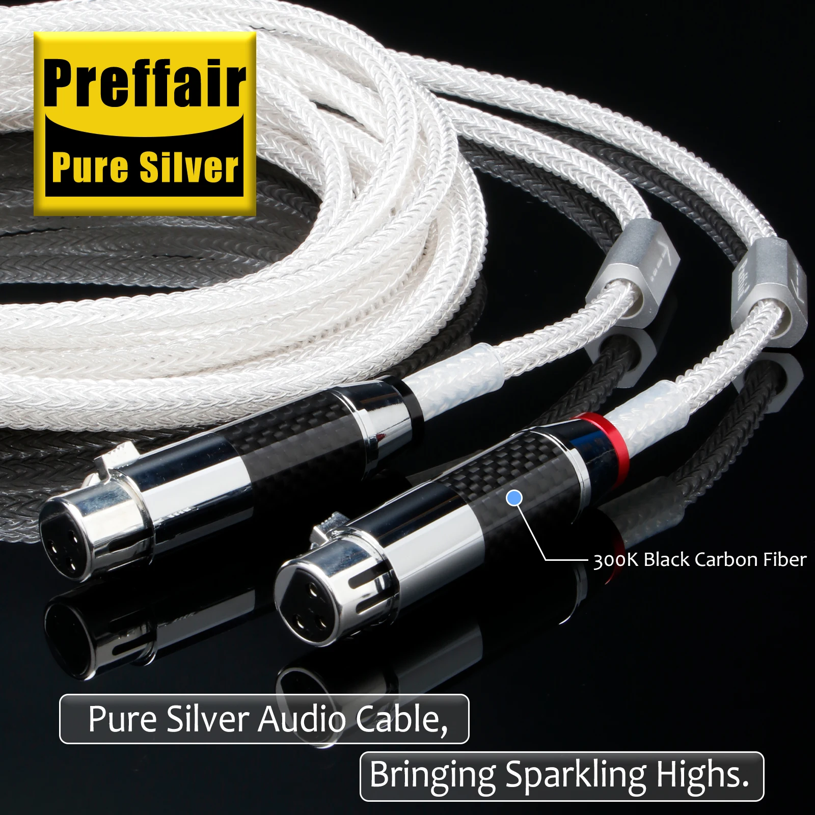 Pair Pure Silver XLR Balanced Cable XLR to rca Cable 16Strands for Amplifier Mixer Microphone
Pair Pure Silver XLR Balanced Cable XLR to rca Cable 16Strands for Amplifier Mixer Microphone