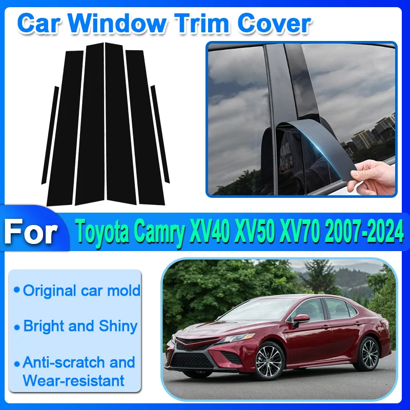 6pcs Car Window Trim Covers For Toyota Camry XV40 XV50 XV70 2007-2024 Window Pillar Posts Door Trim B C Column Cover Accessories
6pcs Car Window Trim Covers For Toyota Camry XV40 XV50 XV70 2007-2024 Window Pillar Posts Door Trim B C Column Cover Accessories
