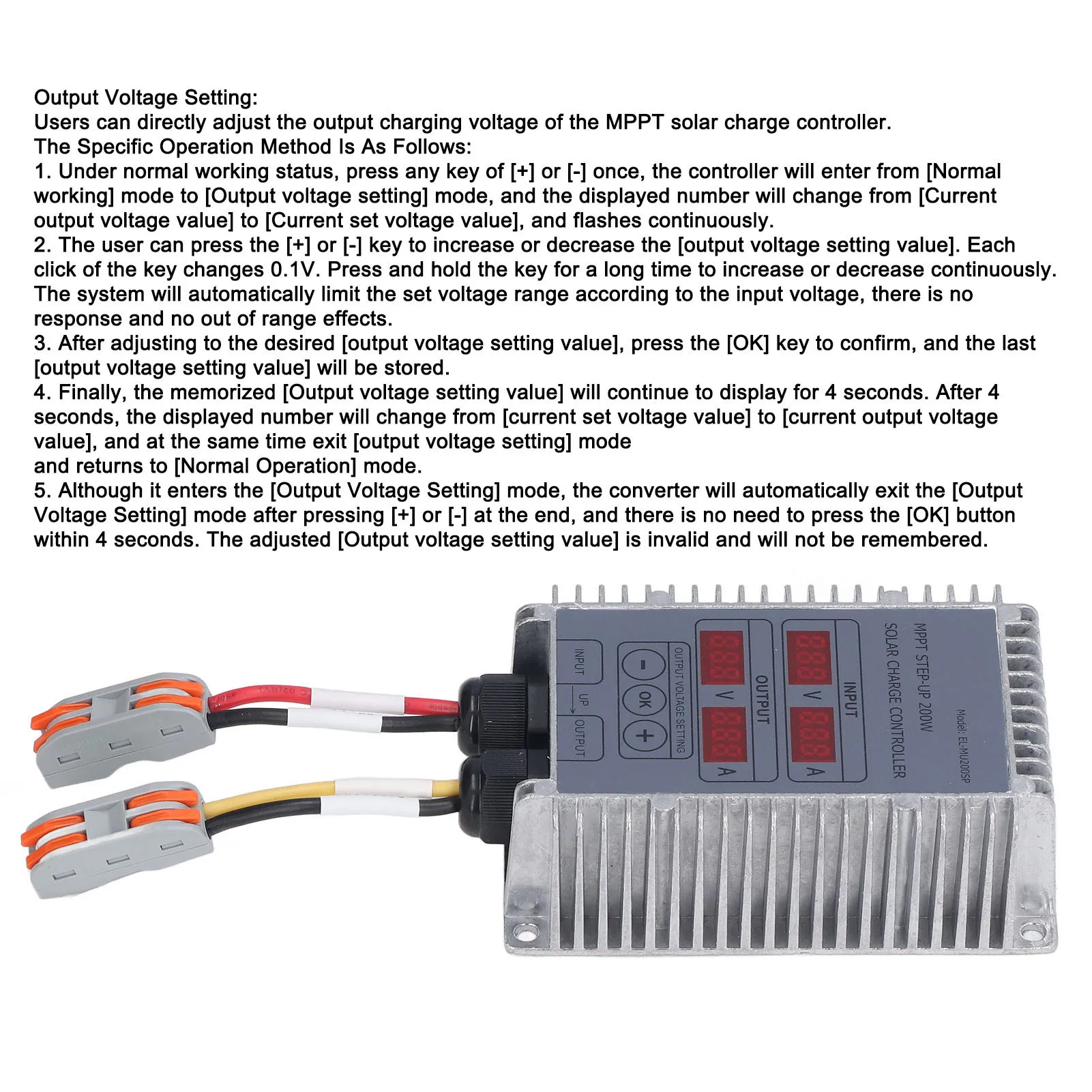 Solar Battery Controller Boost MPPT Voltage Adjustable Waterproof with Display 24‑85V Battery Supplies 
Solar Battery Controller Boost MPPT Voltage Adjustable Waterproof with Display 24‑85V Battery Supplies