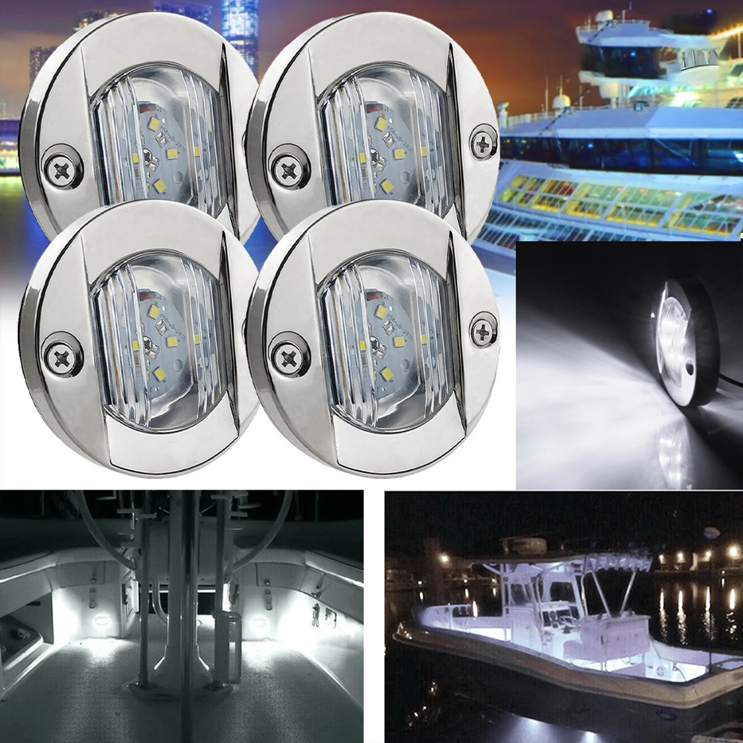 DPGKITS 8 шт. 12 В постоянного тока IP67 Белая морская лодка 2835 SMD Светодиодные палубные фонари Водонепроницаемая кормовая транцевая лампа Автомобильный корабль Аксессуары 
DPGKITS 8 шт. 12 В постоянного тока IP67 Белая морская лодка 2835 SMD Светодиодные палубные фонари Водонепроницаемая кормовая транцевая лампа Автомобильный корабль Аксессуары