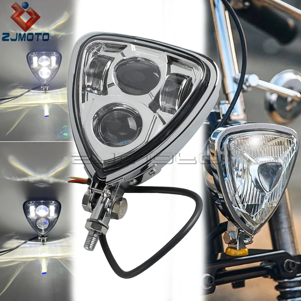 Motorcycle IP67 High/Low Beam Headlight For Honda Yamaha Chopper Bobber Cafe Racer Touring Custom LED Triangle Retro Front Lamp
Motorcycle IP67 High/Low Beam Headlight For Honda Yamaha Chopper Bobber Cafe Racer Touring Custom LED Triangle Retro Front Lamp
