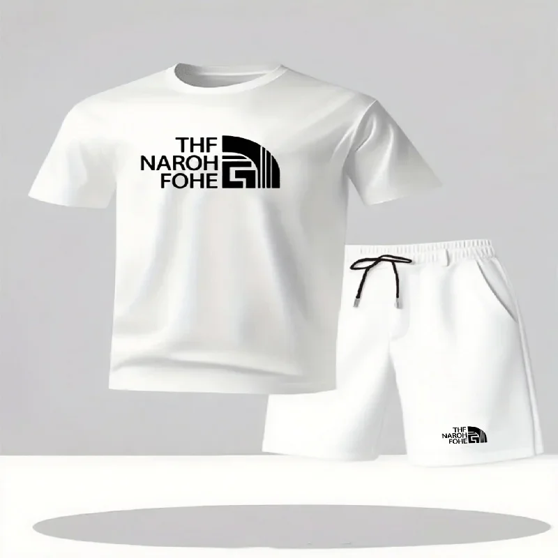 Модный летний повседневный комплект из футболки с коротким рукавом и шорт, мужской дышащий спортивный комплект из двух предметов с круглым вырезом
Модный летний повседневный комплект из футболки с коротким рукавом и шорт, мужской дышащий спортивный комплект из двух предметов с круглым вырезом