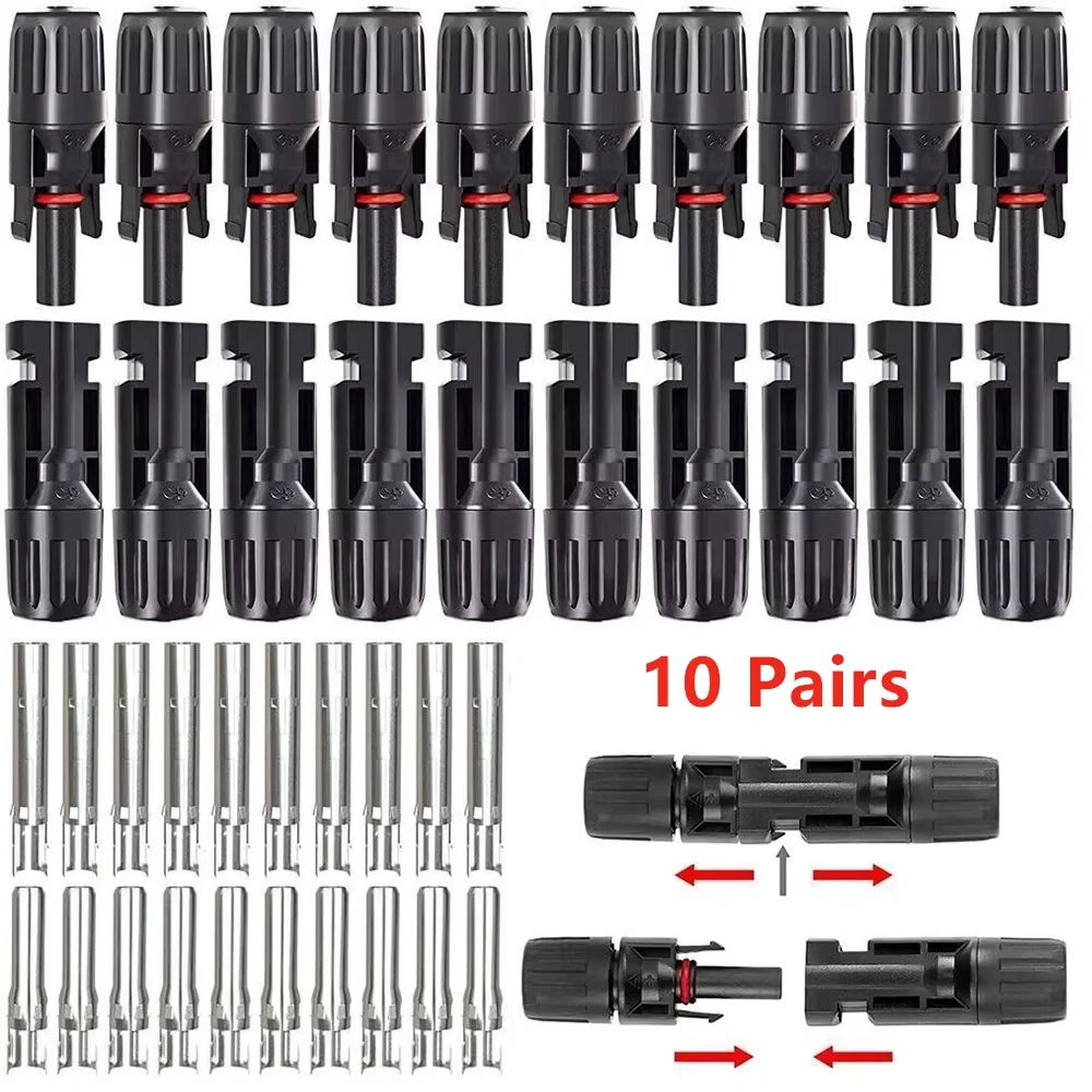 10Pair Solar Cable Connectors MC4 R4 Waterproof High-Efficiency Adapter Solar Panel Branch PV Connectors Solar Tool Accessories
10Pair Solar Cable Connectors MC4 R4 Waterproof High-Efficiency Adapter Solar Panel Branch PV Connectors Solar Tool Accessories