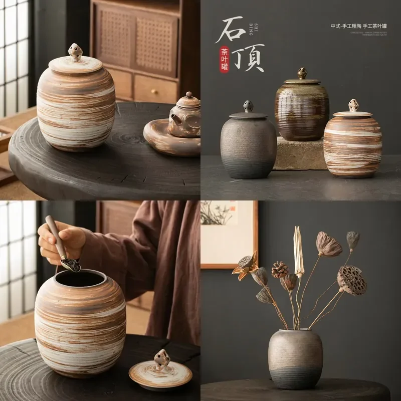 【CHIMU HOME】 Stone Top Jar for Japanese Style Coarse Pottery Storage Jar Large Capacity Sealed Container
【CHIMU HOME】 Stone Top Jar for Japanese Style Coarse Pottery Storage Jar Large Capacity Sealed Container