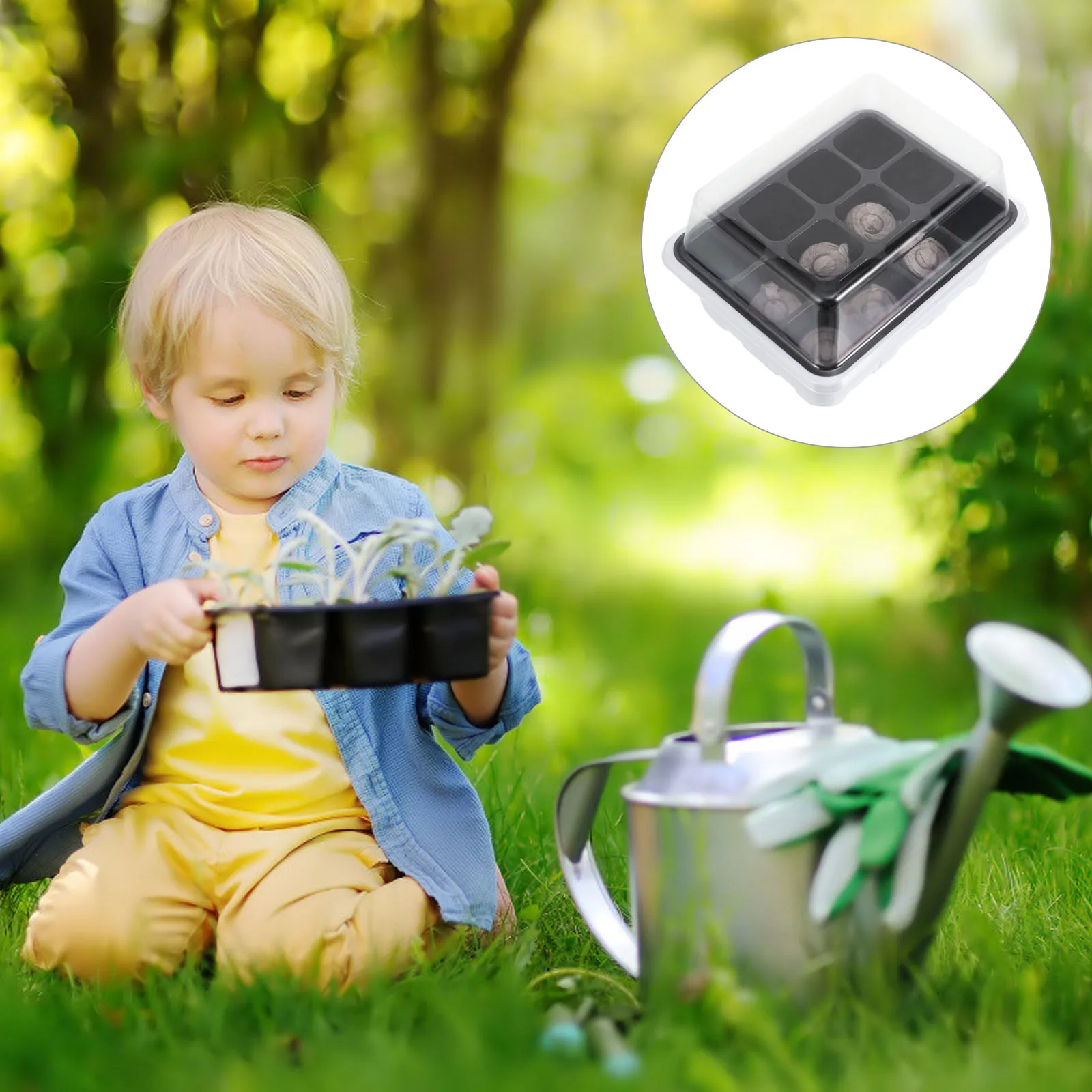 12 Pcs Seedling Box Set Germination Tray Planting Containers Starter Nursery Growing Hole Plugs Soil Grow Trays 
12 Pcs Seedling Box Set Germination Tray Planting Containers Starter Nursery Growing Hole Plugs Soil Grow Trays