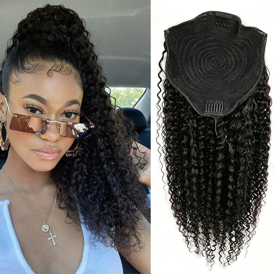 Pony Tail Hair Extensions Kinky Curly Ponytail Extension Drawstring Human Hair Clip in for Women Deep Wave Curly Wave Thick Hair
Pony Tail Hair Extensions Kinky Curly Ponytail Extension Drawstring Human Hair Clip in for Women Deep Wave Curly Wave Thick Hair