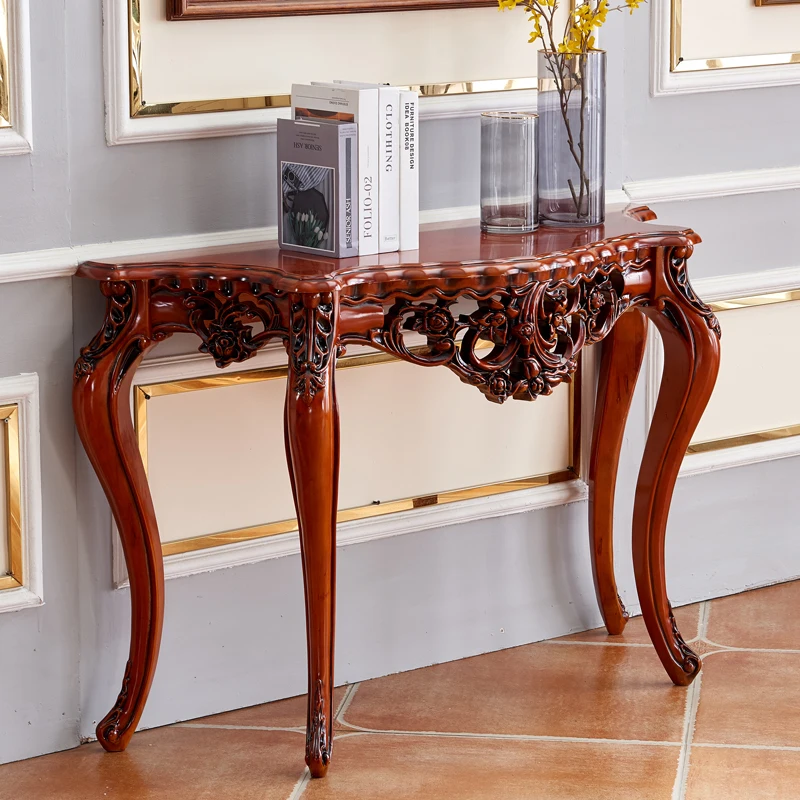 European-style all-solid wood against the wall entrance table French-style carved American-style living room entry wall side cab
European-style all-solid wood against the wall entrance table French-style carved American-style living room entry wall side cab