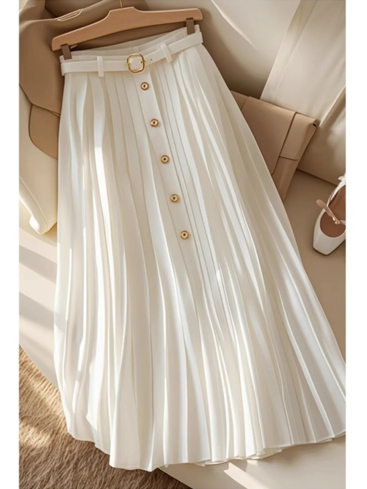 Элегантная белая асимметричная плиссированная юбка-миди для женщин, ранняя осень, высокая талия, стройнящий А-силуэт, ретро-стиль, для офиса
Элегантная белая асимметричная плиссированная юбка-миди для женщин, ранняя осень, высокая талия, стройнящий А-силуэт, ретро-стиль, для офиса