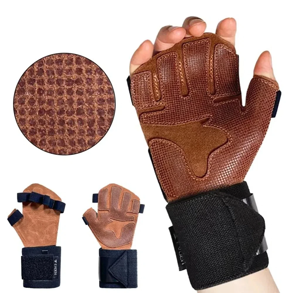 1 Pair Cowhide Weight Lifting Gloves Four-finger Non-Slip Ventilated Gym Wristband Pull-up Deadlift Fitness Workout Gloves
1 Pair Cowhide Weight Lifting Gloves Four-finger Non-Slip Ventilated Gym Wristband Pull-up Deadlift Fitness Workout Gloves