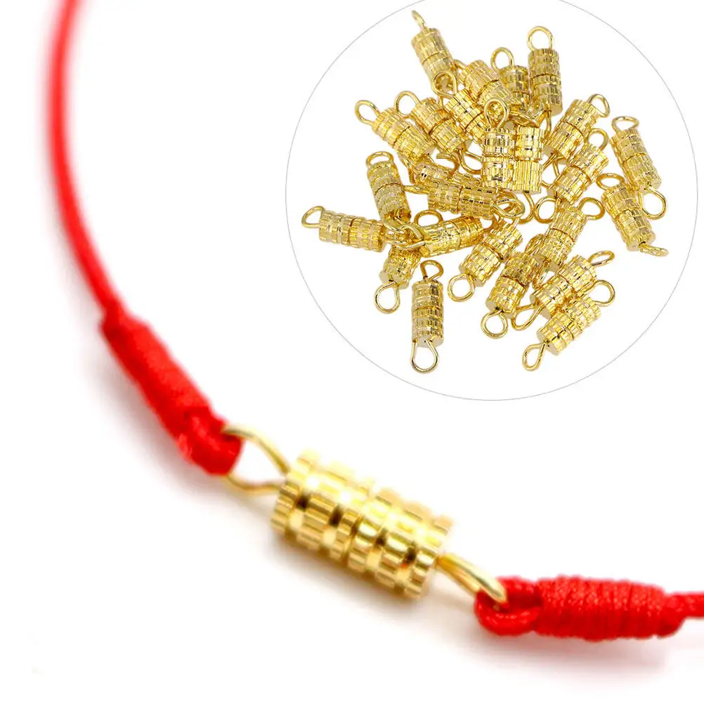100Pcs Copper Barrel Screw Clasps for Jewelry Making Necklace Bracelet Anklet DIY Craft Accessories with Safety Lock Split Rings
100Pcs Copper Barrel Screw Clasps for Jewelry Making Necklace Bracelet Anklet DIY Craft Accessories with Safety Lock Split Rings