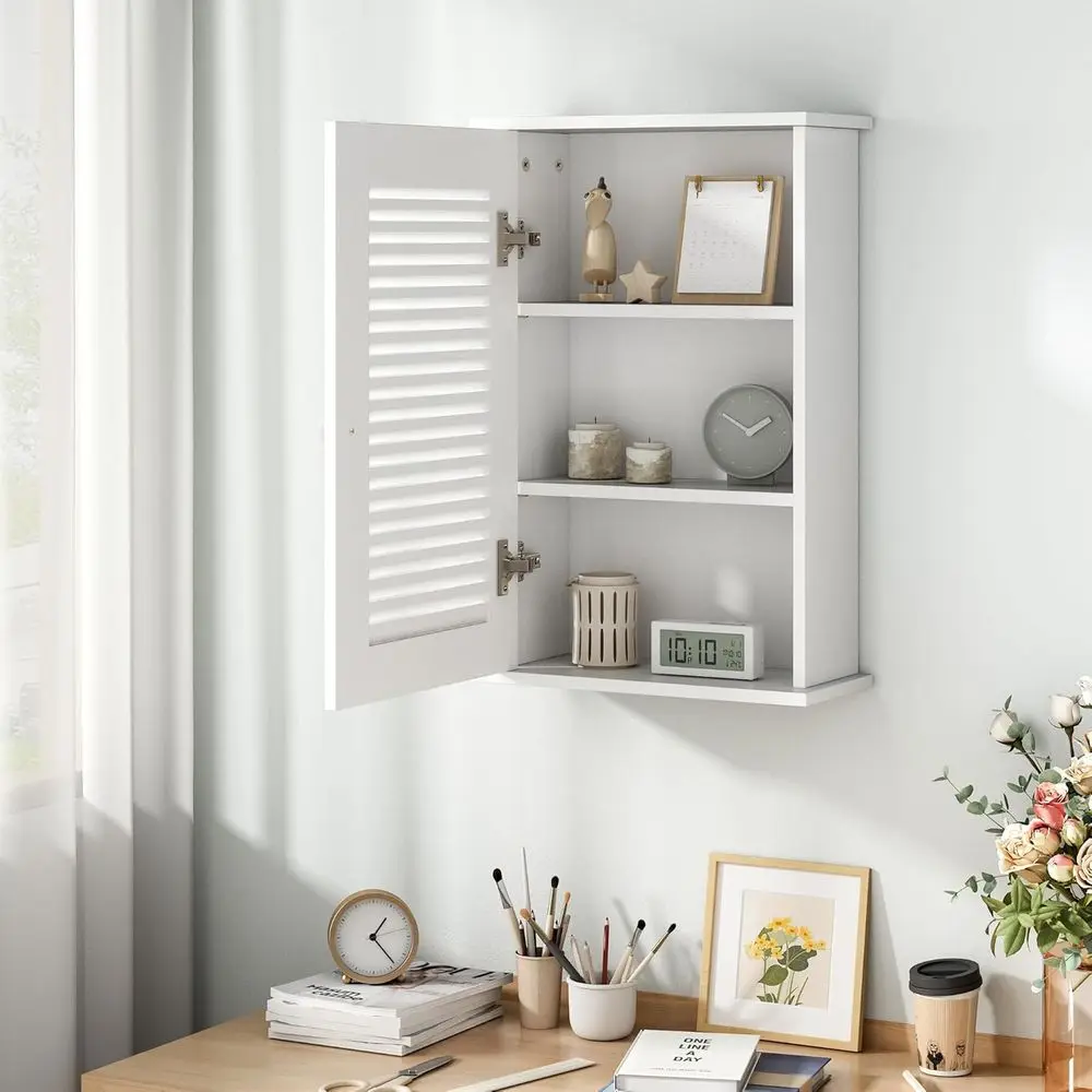 Bathroom Wall Cabinet 3-Tier Storage Organizer with Single Louvered Door,Wooden Medicine Cabiwith Adjustable Shel or Bathroom&Li
Bathroom Wall Cabinet 3-Tier Storage Organizer with Single Louvered Door,Wooden Medicine Cabiwith Adjustable Shel or Bathroom&Li
