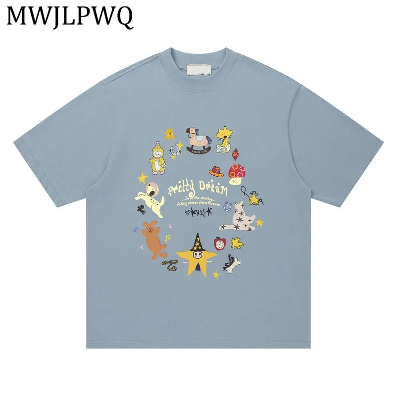 MWJLPWQ American Retro Print Round Neck T-Shirt For Men And Women Summer New Short-Sleeve Casual Loose Fit Tee Top Tide 16572
MWJLPWQ American Retro Print Round Neck T-Shirt For Men And Women Summer New Short-Sleeve Casual Loose Fit Tee Top Tide 16572