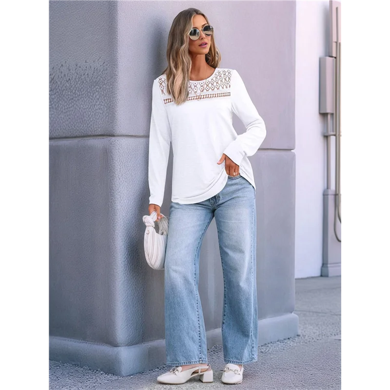 ABRT-Womens Long Sleeve Tops Dressy Casual Blouses Business Lace T-Shirts Fall Fashion 2025 Outfits
ABRT-Womens Long Sleeve Tops Dressy Casual Blouses Business Lace T-Shirts Fall Fashion 2025 Outfits