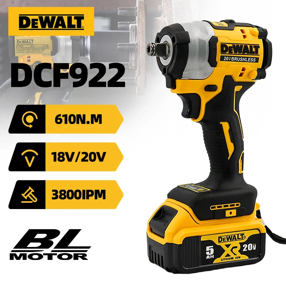 Dewalt DCF922 610N.m Brushless Impact Wrench Cordless Driver Large torque Variable Speed Electric Wrench 20V Battery Power Tools
Dewalt DCF922 610N.m Brushless Impact Wrench Cordless Driver Large torque Variable Speed Electric Wrench 20V Battery Power Tools
