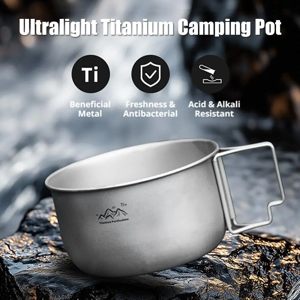 Titanium Hanging Pot Lightweight Camping Cookware with Lid Folding Handle for Outdoor Survival Bushcraft Cooking Equipment
Titanium Hanging Pot Lightweight Camping Cookware with Lid Folding Handle for Outdoor Survival Bushcraft Cooking Equipment