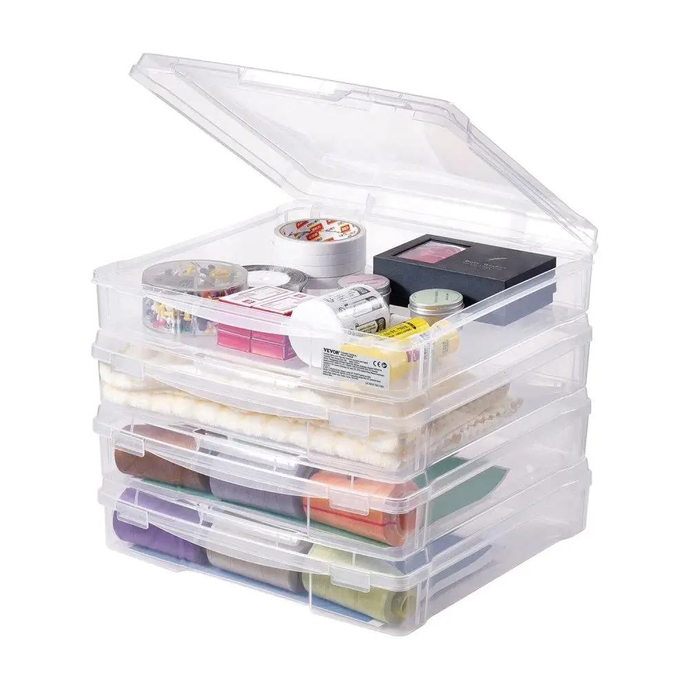 4 Pack Stackable Plastic Game and Scrapbook Material Storage Boxes Organizer Set
4 Pack Stackable Plastic Game and Scrapbook Material Storage Boxes Organizer Set