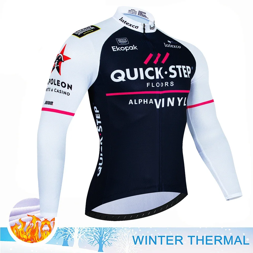Quick Step Men Cycling Jersey Long Sleeved Winter Thermal Fleece MTB Bicycle Tops Warm Road Clothing Maílllot Ciclismo Hombre
Quick Step Men Cycling Jersey Long Sleeved Winter Thermal Fleece MTB Bicycle Tops Warm Road Clothing Maílllot Ciclismo Hombre
