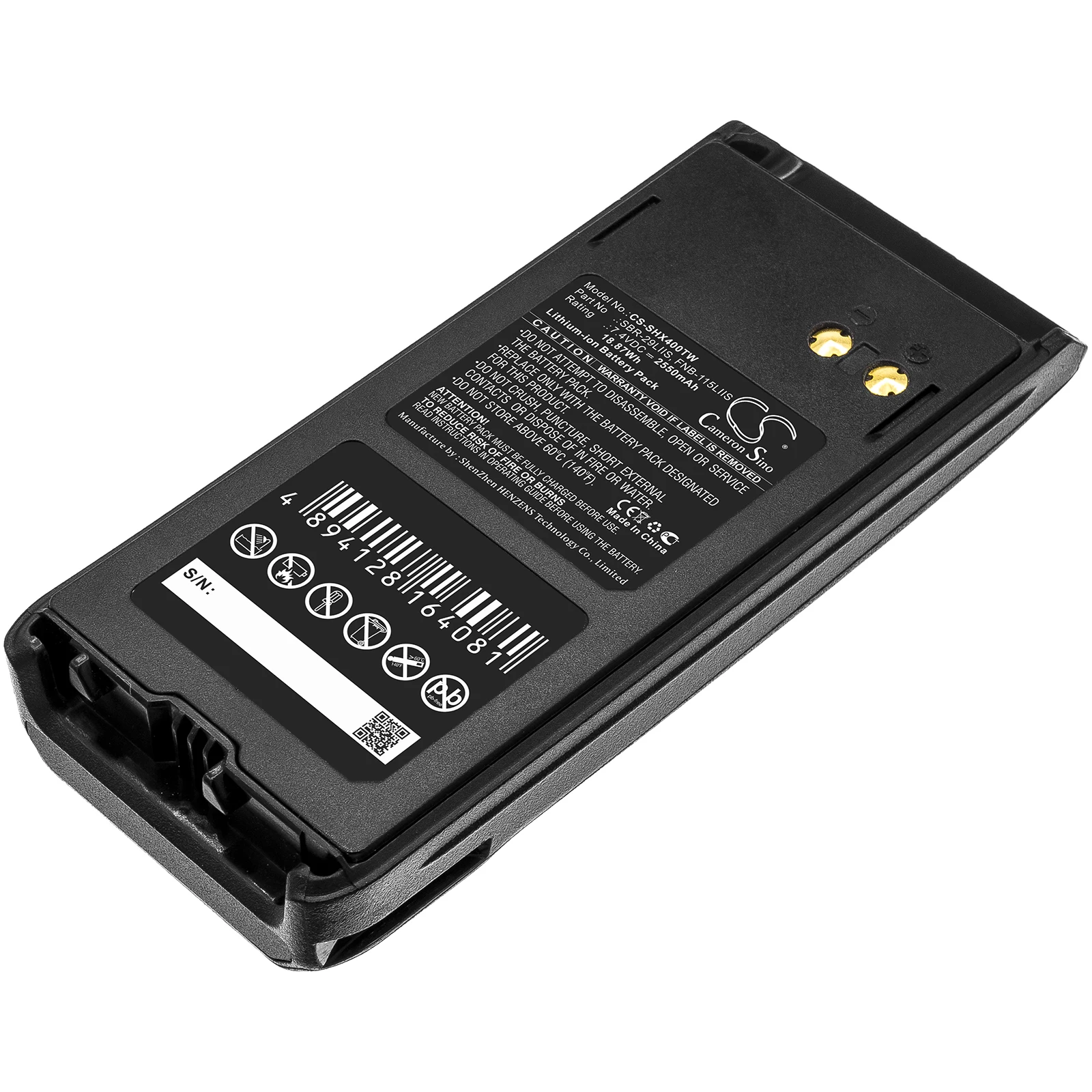 Li-ion Two-Way Radio Battery for Standard Horizon,7.4v,2550mAh,HX400IS,SBR-29LIIS FNB-115LIIS
Li-ion Two-Way Radio Battery for Standard Horizon,7.4v,2550mAh,HX400IS,SBR-29LIIS FNB-115LIIS