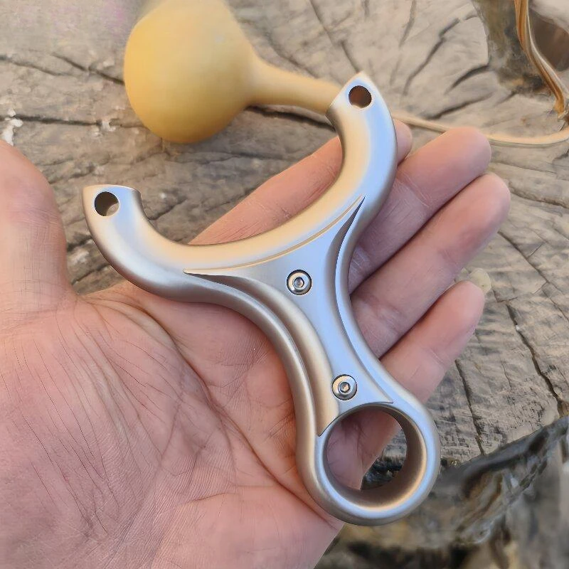Titanium Alloy Slingshot with Rubber Band Hunting Catapult Set Outdoor Shooting Competitive Sling for Collection Adult Toys
Titanium Alloy Slingshot with Rubber Band Hunting Catapult Set Outdoor Shooting Competitive Sling for Collection Adult Toys