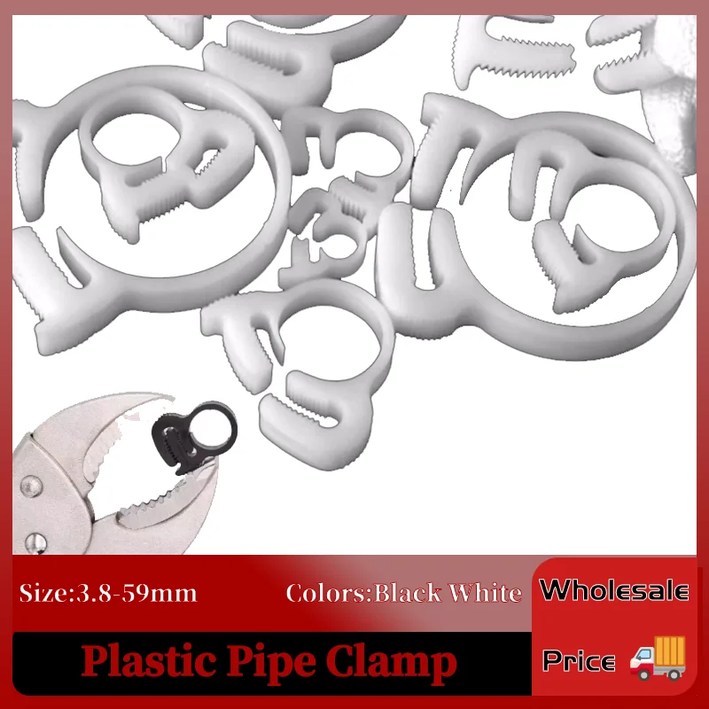 10PCS Black/White Hose Clamps 3.8-59mm Plastic Water Pipe Fuel Air Tube Line Strong Fixing Clip Tool for Automotive Plumbing DIY
10PCS Black/White Hose Clamps 3.8-59mm Plastic Water Pipe Fuel Air Tube Line Strong Fixing Clip Tool for Automotive Plumbing DIY