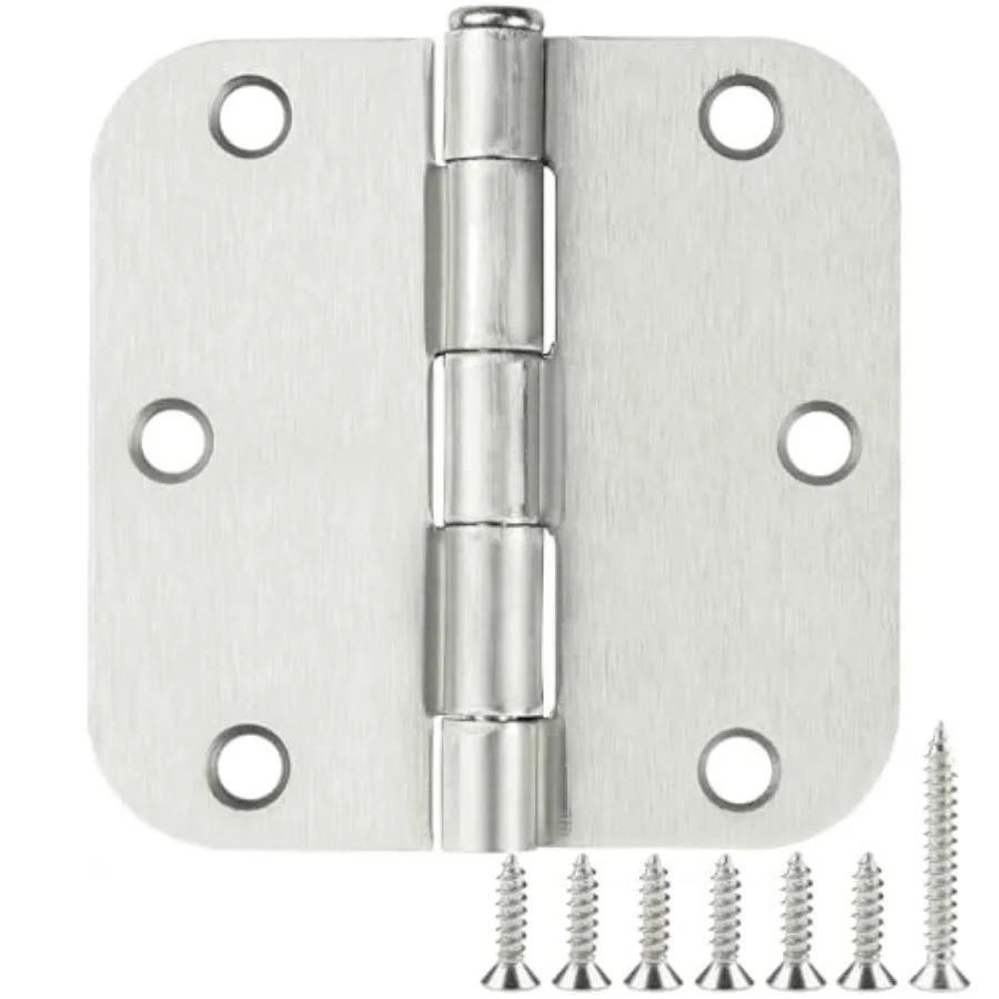 42 Pack Rounded Door Hinges Brushed Nickel 3.5 inch x 3-1/2", 5/8" Radius Heavy Duty Steel Iron 3 ½"Hinge for Doors, Interior R
42 Pack Rounded Door Hinges Brushed Nickel 3.5 inch x 3-1/2", 5/8" Radius Heavy Duty Steel Iron 3 ½"Hinge for Doors, Interior R