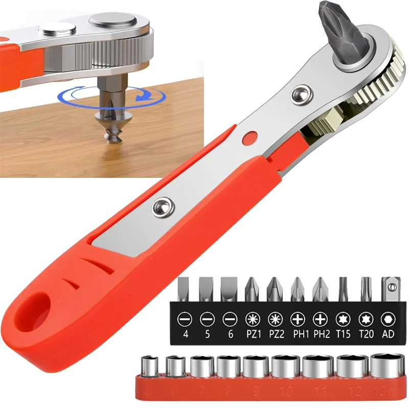 Right Angle Screwdriver Set Ratchet Wrench 1/4 Inch Drive Mini Reversible Ratcheting Wrench Driver for Small Spaces Tight
Right Angle Screwdriver Set Ratchet Wrench 1/4 Inch Drive Mini Reversible Ratcheting Wrench Driver for Small Spaces Tight