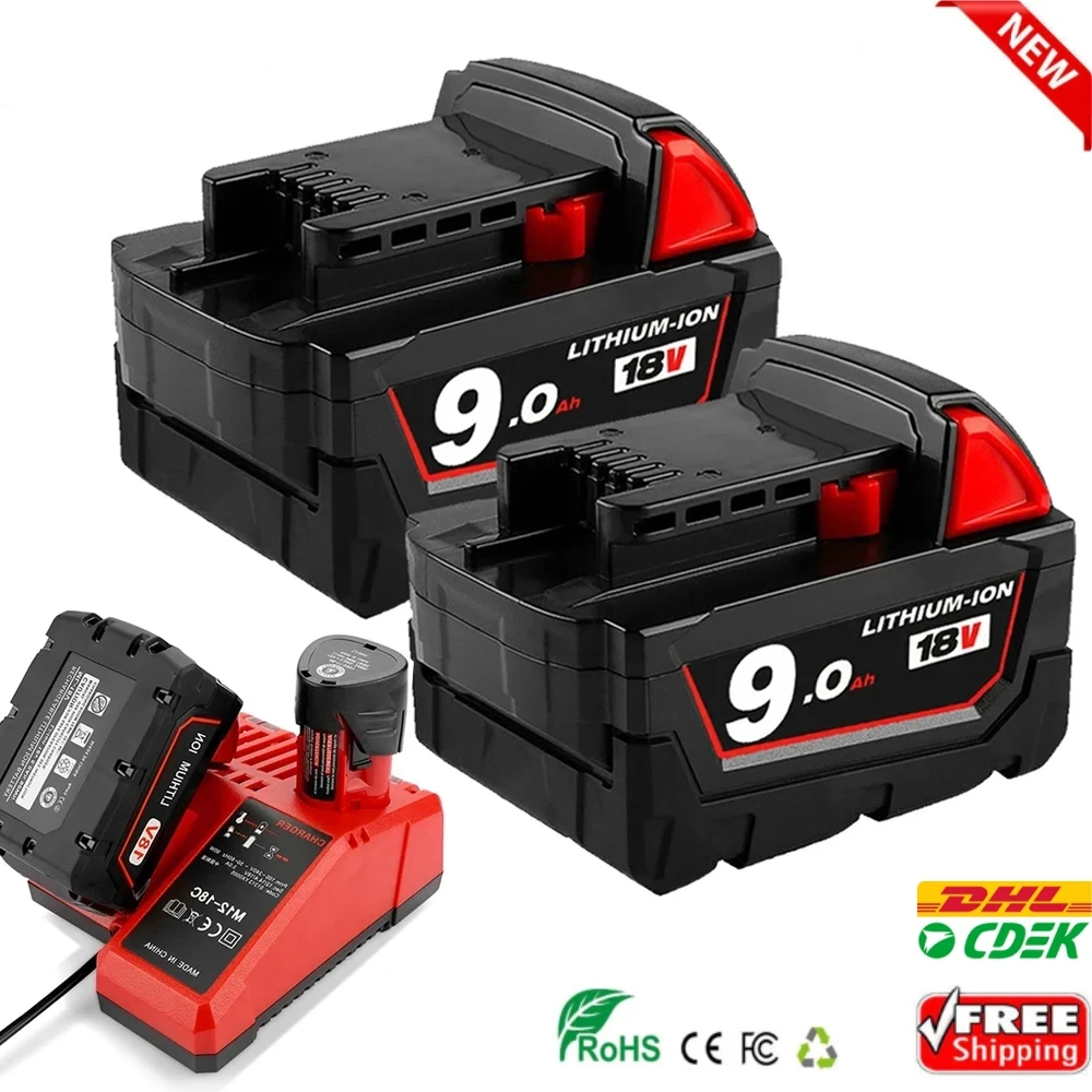 Новая высокопроизводительная литий-ионная батарея 18 в XC 9Ah 6Ah для Milwaukee M18 M18B6 48-11-1860/зарядное устройство, аккумуляторная батарея
Новая высокопроизводительная литий-ионная батарея 18 в XC 9Ah 6Ah для Milwaukee M18 M18B6 48-11-1860/зарядное устройство, аккумуляторная батарея