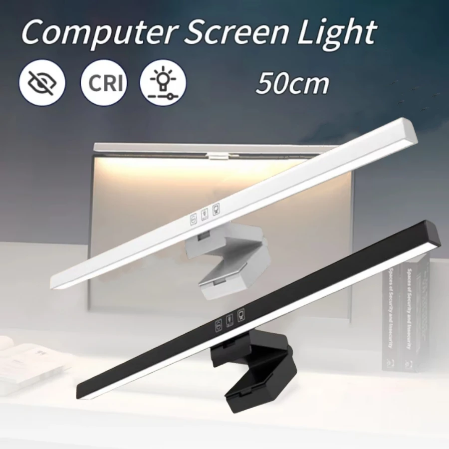 50CM Computer Monitor Light Bar Screen Hanging USB Desk Lamp 3 Colors Stepless Diming Timing Eye Protection For Office Laptop
50CM Computer Monitor Light Bar Screen Hanging USB Desk Lamp 3 Colors Stepless Diming Timing Eye Protection For Office Laptop