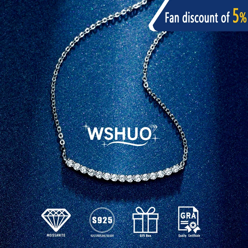 Smile Full D Color Moissanite Pendant Necklace for Women Lady S925 Silver All Diamond Neck Chain Necklaces GRA Certificate Gift
Smile Full D Color Moissanite Pendant Necklace for Women Lady S925 Silver All Diamond Neck Chain Necklaces GRA Certificate Gift