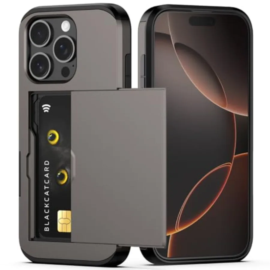 Compatible with iPhone 16 Pro Case with Card Holder Dual Layer Heavy Duty Protective Shockproof Hidden Card Slot Slim Wallet Ph
Compatible with iPhone 16 Pro Case with Card Holder Dual Layer Heavy Duty Protective Shockproof Hidden Card Slot Slim Wallet Ph