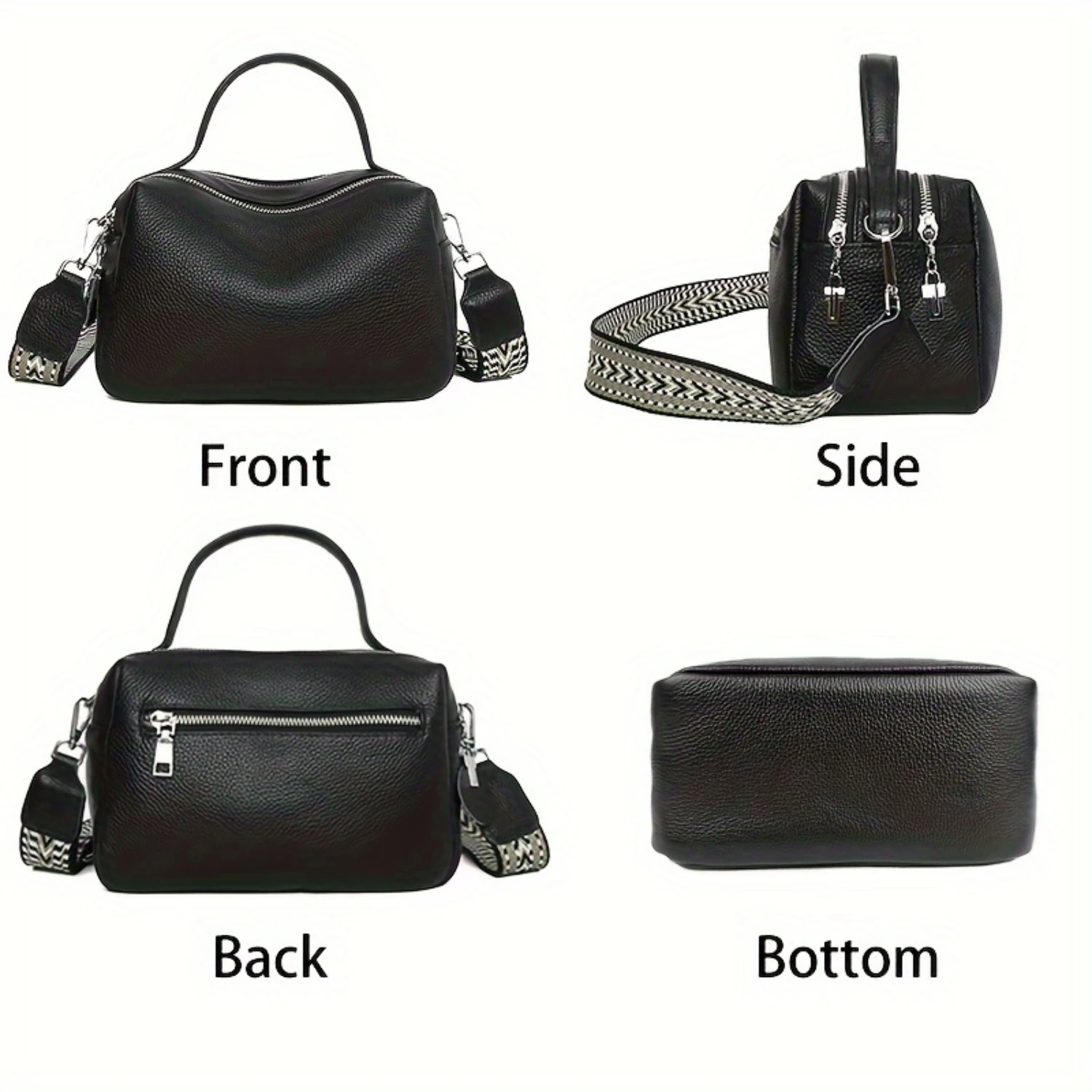 Luxury Genuine Leather Crossbody Bag for Women, Boston Handbag with Multi Zipper - Adjustable Shoulder Straps - Commute, Gather,
Luxury Genuine Leather Crossbody Bag for Women, Boston Handbag with Multi Zipper - Adjustable Shoulder Straps - Commute, Gather,