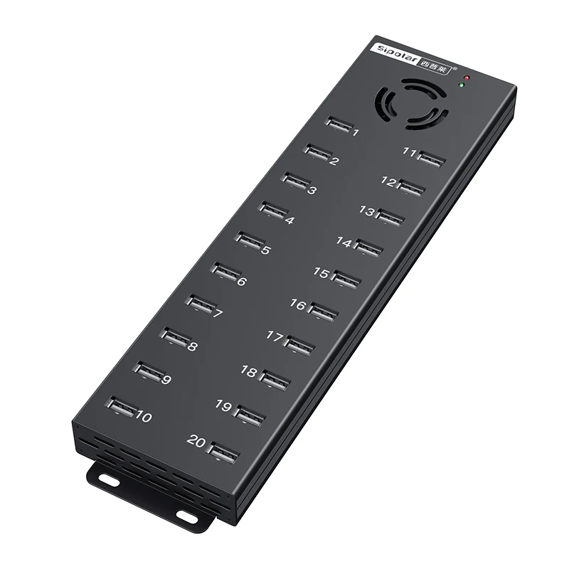 USB Hub 20 Port Powered 12V/10A Adapter, 480Mbps Data Transfer, for Smartphone Batch Charging
USB Hub 20 Port Powered 12V/10A Adapter, 480Mbps Data Transfer, for Smartphone Batch Charging
