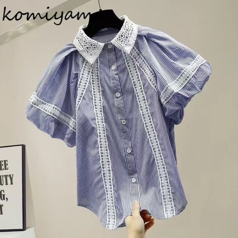 Женские рубашки и блузки с свободными рукавами и контрастной полосой Blusas Mujer, 2022, летняя одежда, однобортные топы с лацканами Camisas
Женские рубашки и блузки с свободными рукавами и контрастной полосой Blusas Mujer, 2022, летняя одежда, однобортные топы с лацканами Camisas